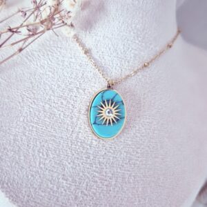collier pierre turquoise