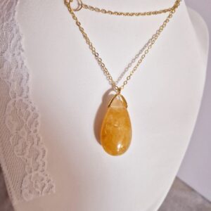Sautoir goutte Quartz ferrugineux