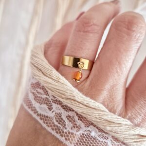 bague pampille Cornaline