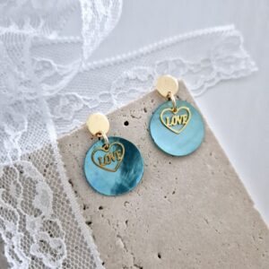 boucles nacrées bleu