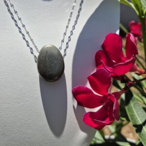 collier pyrite argent ou doré