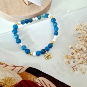bracelet "bien être" apatite/howlite