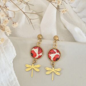 boucles d'oreilles coquelicots