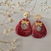 boucles d'oreilles rouge passion