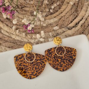 boucles d'oreilles léopard