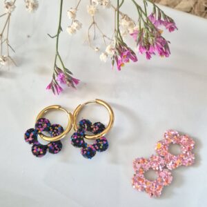 pampille fleur pailettes