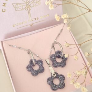 Parure « Fleurs en Résine » – Création Artisanale