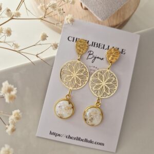 boucles d'oreilles Calypso blanc
