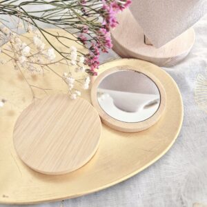 Miroir de poche en bambou