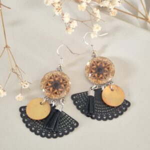 boucles d'oreilles caramel