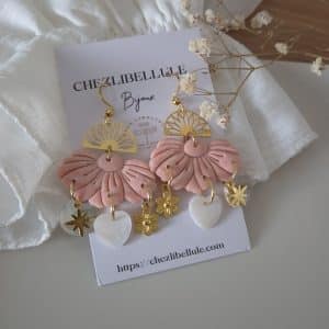 Boucles d’oreilles Fleur Rosée