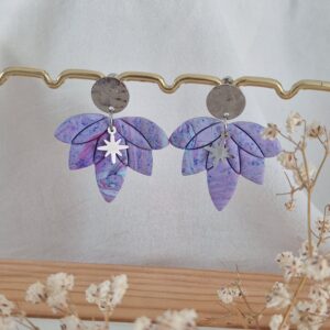 Boucles d'oreilles violine