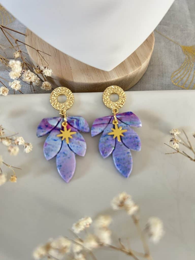 Boucles d'oreilles pendantes, Chez Libellule