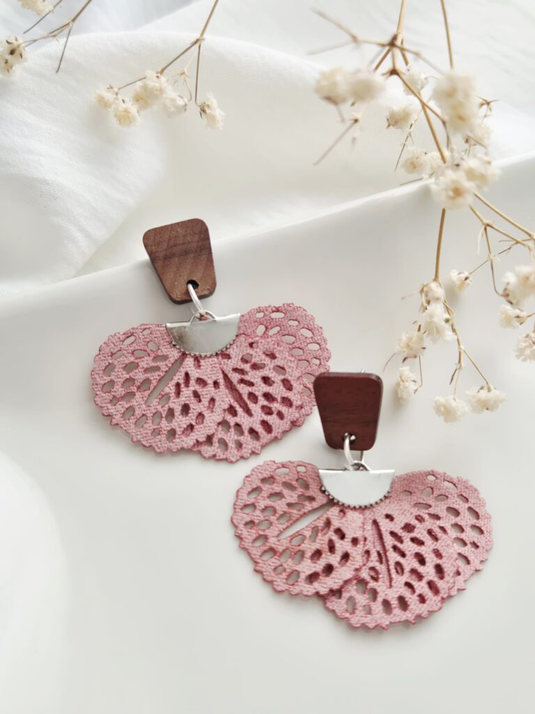 Chez libellule bijoux faits main Boucles Rosalie