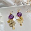 🌸 Boucles d’oreilles Étoile Violette