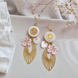 🌟Boucles d’oreilles Fleur Bohème Dorée