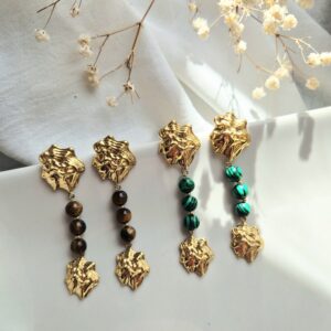 Boucles d'oreilles pierres naturelles