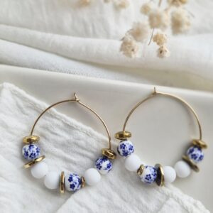 boucles d'oreilles créoles santorin