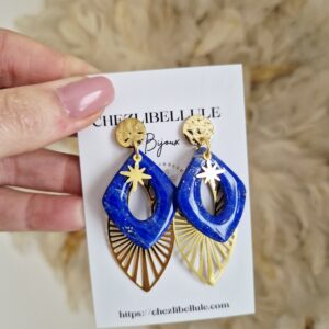 boucles d'oreilles lapis