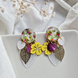 Boucles d’oreilles Hibiscus caroline