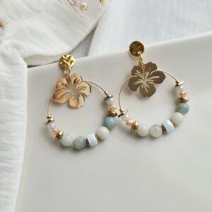 boucles d'oreilles Éclat d'aube Amazonite