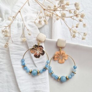 🌸 Boucles d’oreilles “Éclat d’Azur”