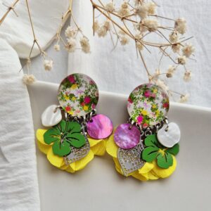 Boucles d’oreilles Hibiscus caroline