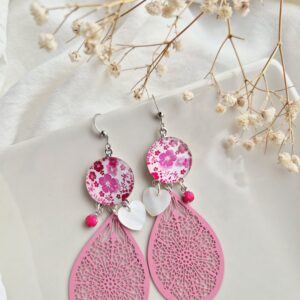 boucles d'oreilles rosa