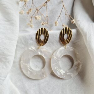 Boucles d’oreilles effet nacré