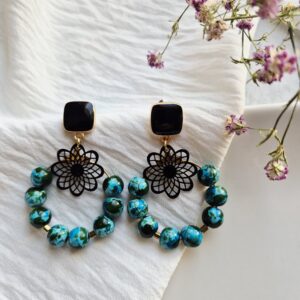 boucles d'oreilles bleu royale