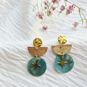 Boucles d’oreilles "Léna" bleu