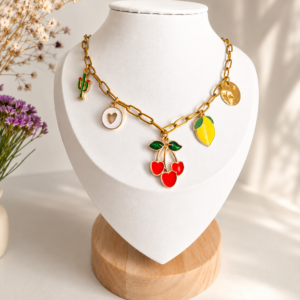 Collier Charm’s Fruits & Cactus