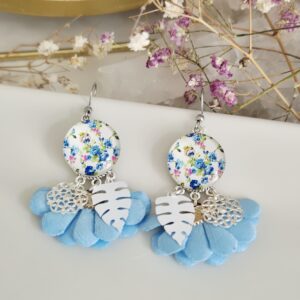 Boucles d'oreilles Douce Brise Bleue