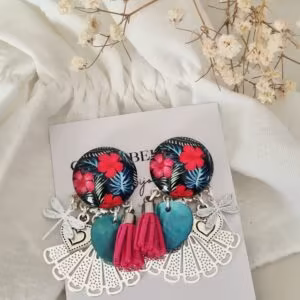 Boucles d'oreilles artisanales Tropicana