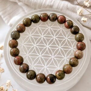 Bracelet Renaissance – Unakite naturelle 8 mm