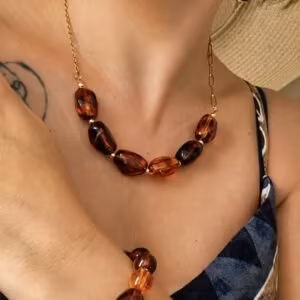 Parure Soleïa – Collier et bracelets artisanaux